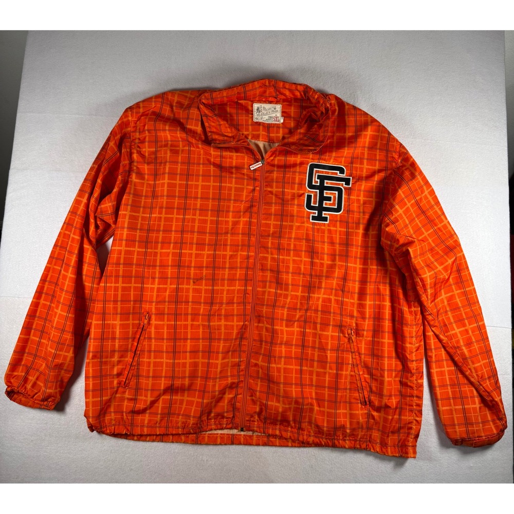 Mitchell & Ness San Francisco Giants MLB Plaid Windbreaker Jacket Mens 5XL